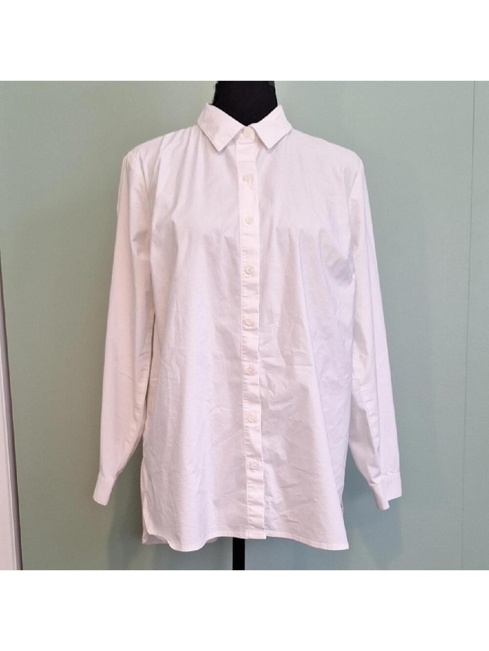 J. Jill White Shirt Collection Button Up Shirt Size MP